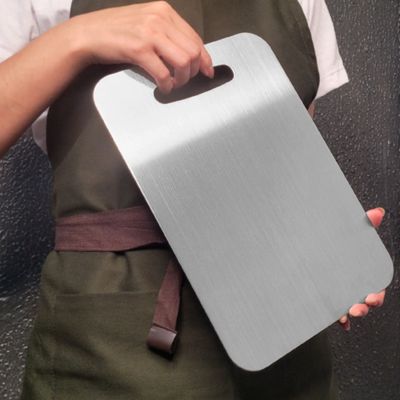 Tabua de Carne Corte Cozinha Profissional 29cm Aço Inox 3un