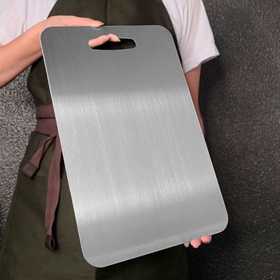 Tabua de Carne Corte Cozinha Profissional 36cm Aço Inox 3un