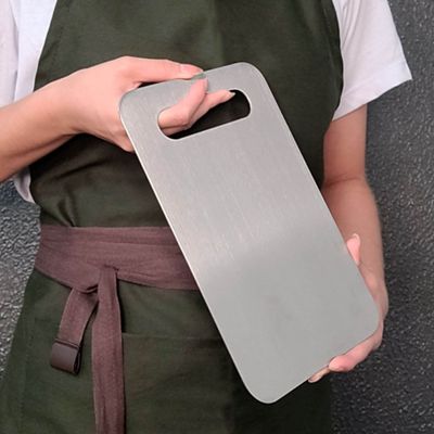 Tabua de Carne Corte Cozinha Profissional Aço Inox Kit 2un