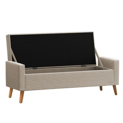 Recamier Bau Paris 1,20m Linho Bege - Inova Decor