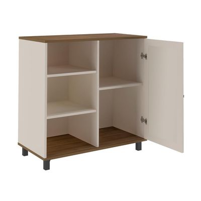 Conjunto Para Sala Com Rack E Buffet Charlotte Pinho/off White Artely Pinho/off White