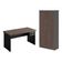Kit De Mesa E Armario Beta Freijo Preto