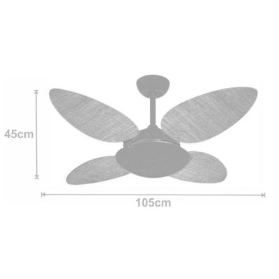 Ventilador De Teto Office Prince Premium Natura 127V 110V