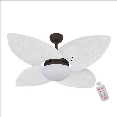 Ventilador De Teto Marrom 4 Pés 127V C/ Controle 110V