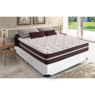 Cama Box Casal + Colchão De Molas Prime Colchões Classic Superlastic 138x188x64 Branco