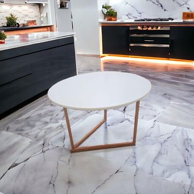 Mesa De Centro Jade Para Sala De Estar Pés De Aço Moderna