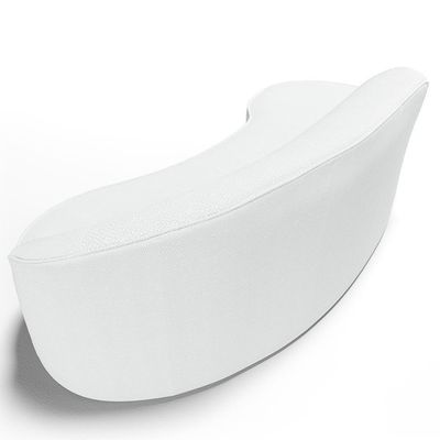 Sofá 4 Lugares Curvo Living Firenze Direito D02 Corano Branco 280cm C-12 - Lyam