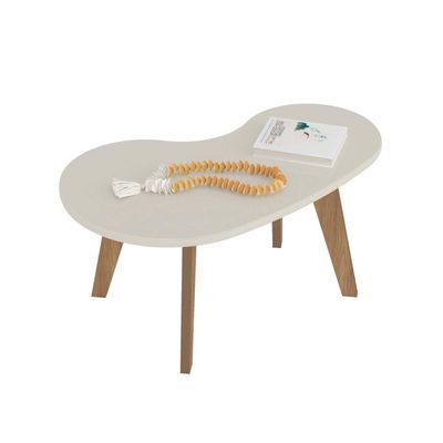 Mesa De Centro Organica Carvalho/off White Artely Off White/carvalho