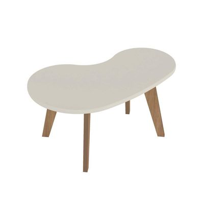 Mesa De Centro Organica Carvalho/off White Artely Off White/carvalho