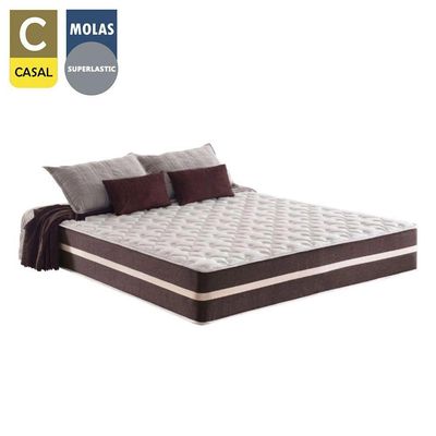 Cama Box Baú Casal + Colchão De Molas Prime Colchões Classic Superlastic 138x188x64 Marrom