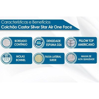 Colchão Casal para Hotelaria Bonnel Silver Star Air Euro Pillow (138x188x32) - Castor