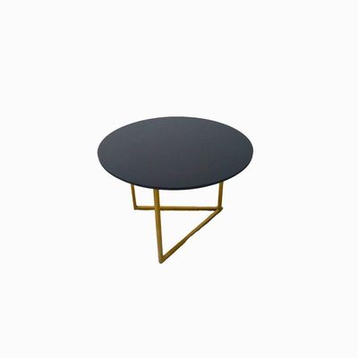 Mesa De Centro Jade Base De Aço Tampo Mdf Decorativa Moderna