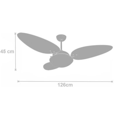 Ventilador De Teto Volare Petalo Tri Branco 127V 110V