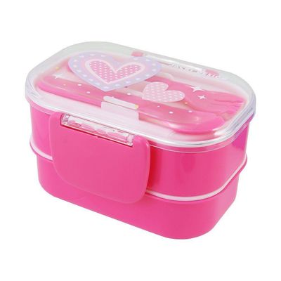 Kit Lancheira Térmica, Pote Marmita 400ml E Garrafa 460ml Infantil Piccolino Pink