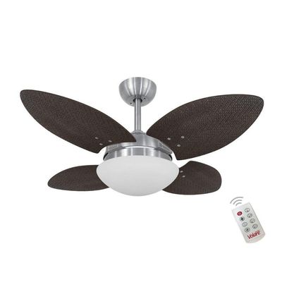 Ventilador Volare Mini P Palmae Tabaco 127V Controle Remoto 110V