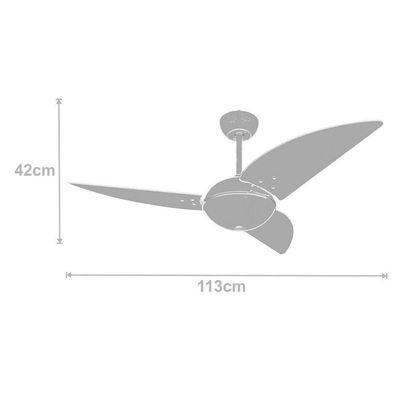 Ventilador Volare Off Class Titanio 220V E Controle Remoto 220V