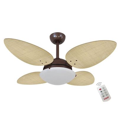 Ventilador Volare P Palmae Natural 127V E Controle Remoto 110V