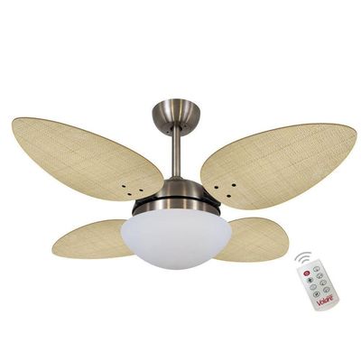 Ventilador Volare P Palmae Natural 127V E Controle Remoto 110V