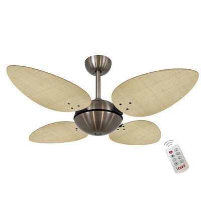 Ventilador Volare Off P Palmae Natural 127V Controle Remoto 110V