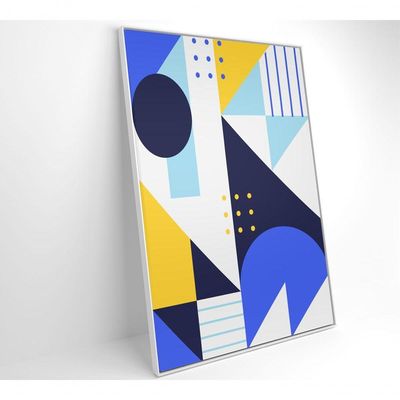 Quadro Geométrico Colorido 16 40x60 Cm Vidro Impresso