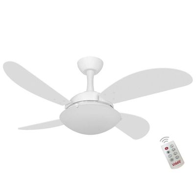 Ventilador Ventax Uno Fly 4 Pás Branco 127V Controle Remoto 110V