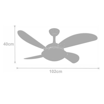 Ventilador Ventax Uno Fly 4 Pás Branco 220V Controle Remoto 220V