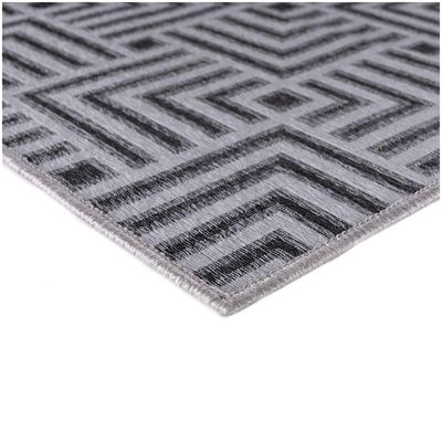 Tapete Sala Quarto Funcional Tabuleiro 1,00 X 1,50 Titulos Cinza-51