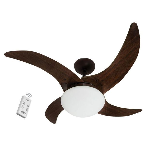 Ventilador Independence 4 Pás 220V Marrom Café E Controle 220V