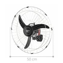Ventilador De Parede América Preto Bivolt Grade Em Aço