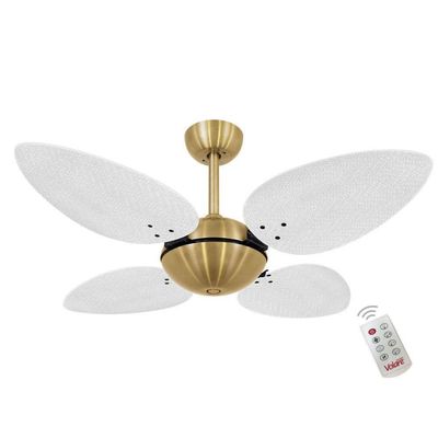 Ventilador Volare Off P Palmae Branco 220V E Controle Remoto 220V