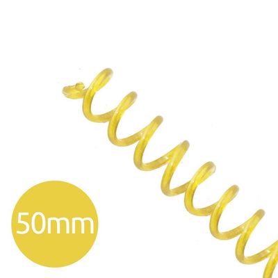 Espiral Encadernação Amarelo Transparente 50mm 450F 12Un