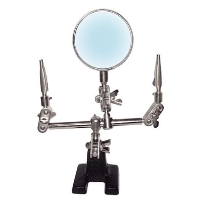 Lupa com Suporte e Pincas C/ Aumento 3X Hikari HL-S10