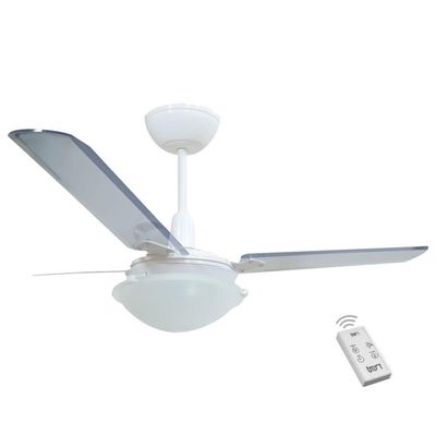 Ventilador Unions Branco 220V 3 Pás Transparentes E Controle 220V