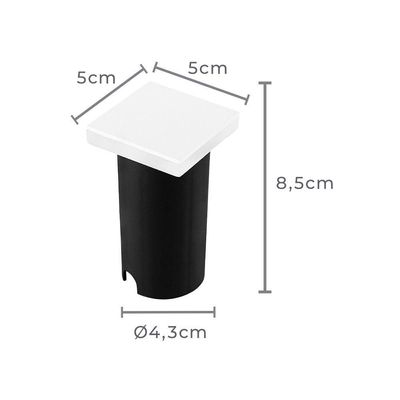 Embutido De Solo Led Nordecor Quadrado Siva 6581 1w Bivolt Branco 3000k Luz Amarela