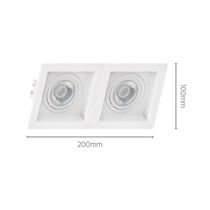 Spot De Embutir Recuado Linked Save Energy Para 2 Lâmpadas Mr16 Gu10 Bivolt Branco Se-330.2066