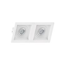Spot De Embutir Recuado Linked Save Energy Para 2 Lâmpadas Mr16 Gu10 Bivolt Branco Se-330.2066