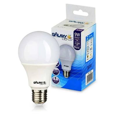 Lâmpada Led Bulbo A60 9w E27 3000k Luz Quente Bivolt Decoração