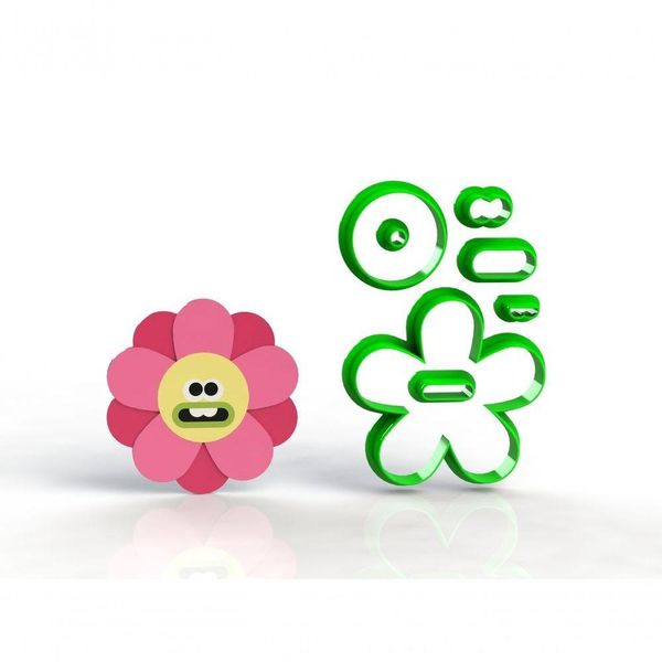 Cortador Trolls - Flor Modular Tamanho 5 Cm