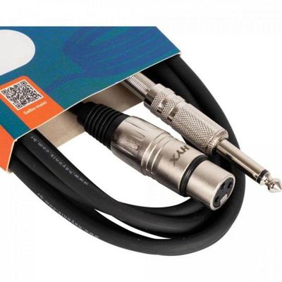 Cabo Para Microfone Linha Brasil Xlr(f) X P10 3m Preto Hayonik.