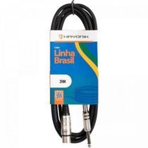 Cabo Para Microfone Linha Brasil Xlr(f) X P10 3m Preto Hayonik.