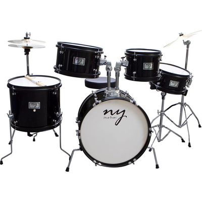 Bateria Acústica Infantil Junior 2T Preta New York