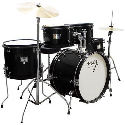 Bateria Acústica Infantil Junior 2T Preta New York