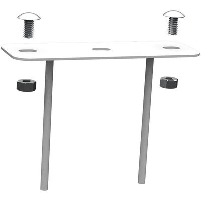 10 Suportes 2 Espetos Estacas Chão Refletor 10 Cjts - Branco