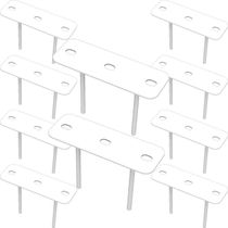 10 Suportes 2 Espetos Estacas Chão Refletor 10 Cjts - Branco