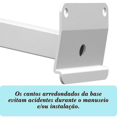 Suporte Refletor Inclinado Parede Braço 40 Cm Branco