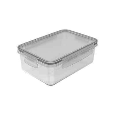 Conjunto De Potes Organizadores De Geladeira Click Retangular 6 Peças Transparente Ou
