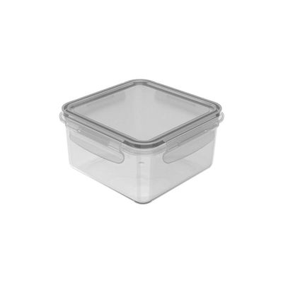 Conjunto De Potes Organizadores De Geladeira Click Retangular 6 Peças Transparente Ou