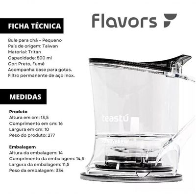 Infusor De Chá Handybrew (teastú) Fumê 500ml- Flavors