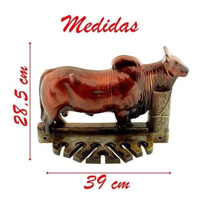 Porta Espeto Suporte De Parede Churrasco Boi Cupim