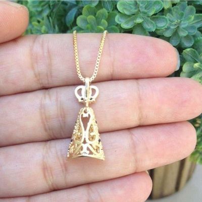 Gargantilha Nossa Senhora Aparecida Banhado A Ouro 18k